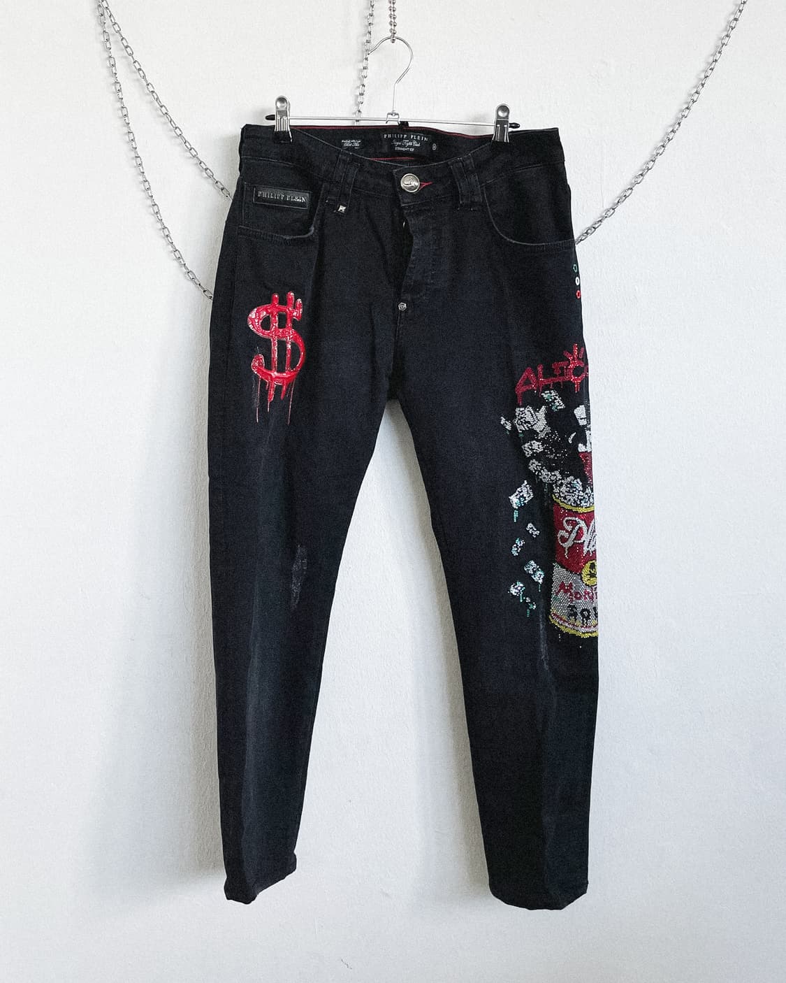 필립플레인 파이트클럽 블러드러버드립 새깅 데님 상품이미지6