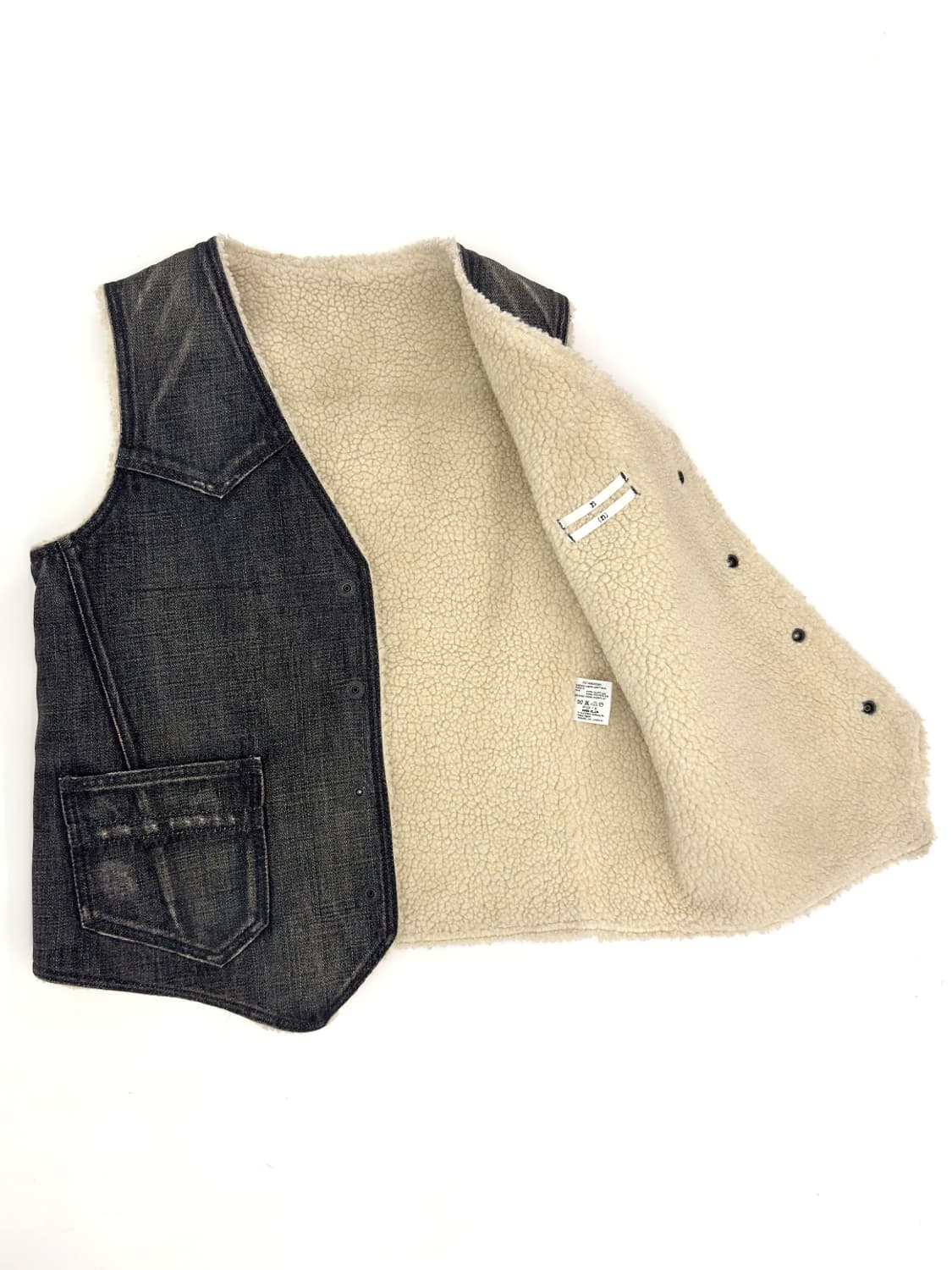 Number (N)ine  Denim Sherpa Vest/ 1 상품이미지3