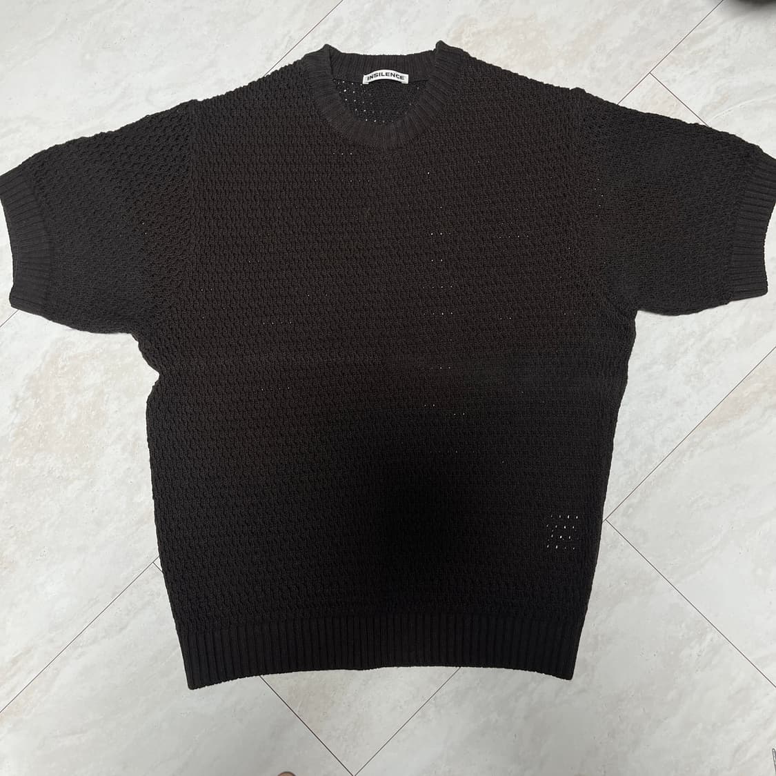 인사일런스 이탈리안 코튼 크루넥 니트 BROWN L 상품이미지1