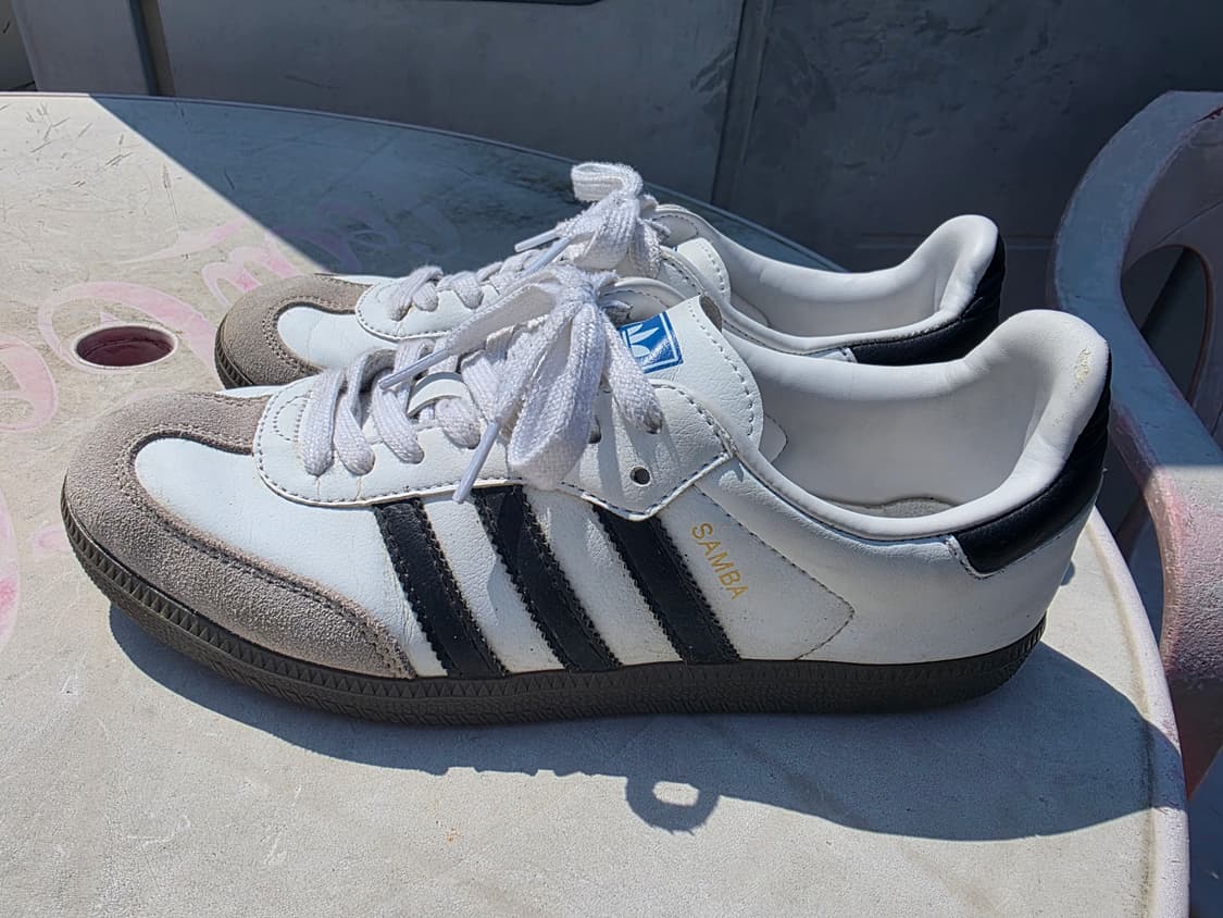 아디다스 삼바 OG 화이트 블랙 260 인기사이즈 상태양호 상품이미지2