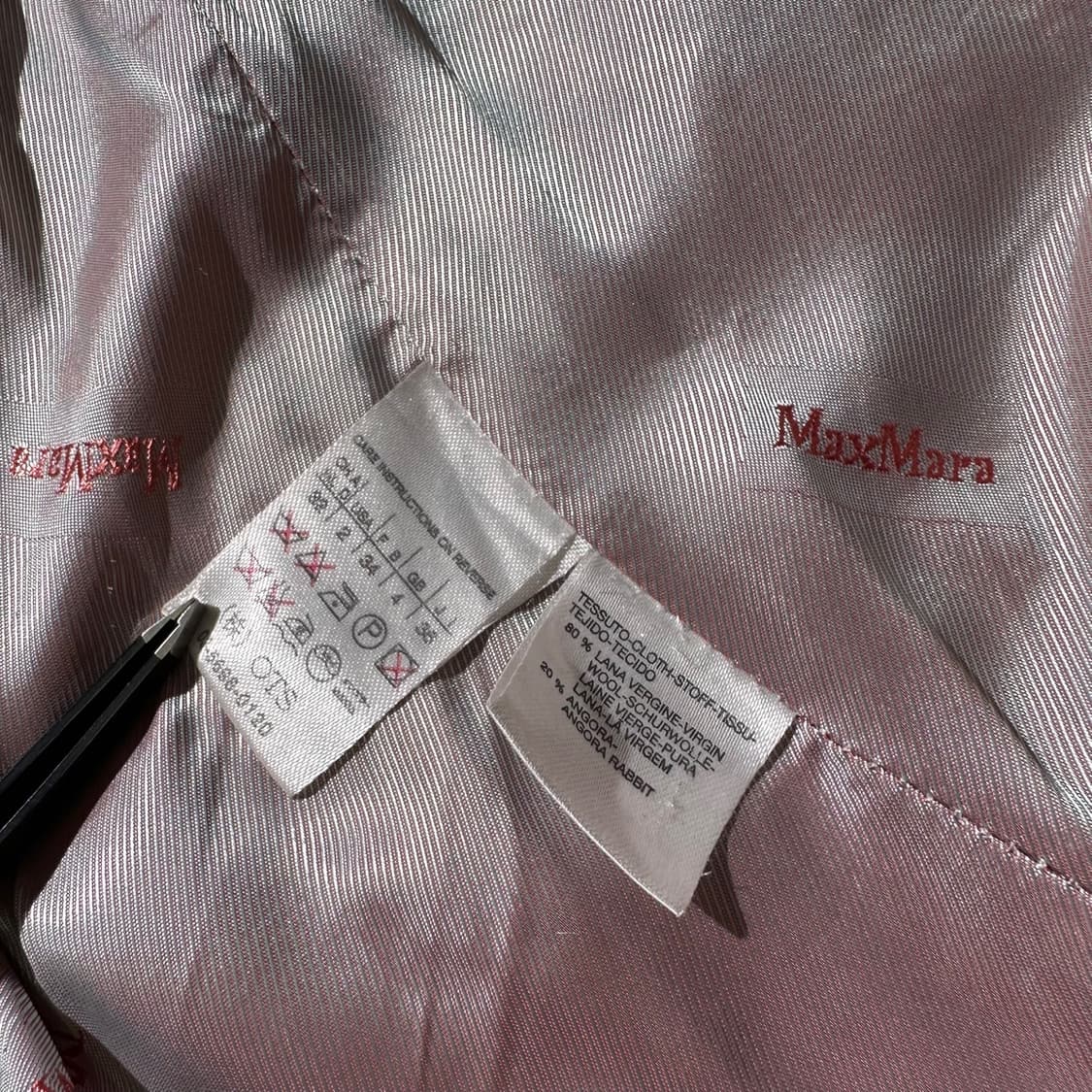 막스마라 울 앙고라 더블 코트 핑크 상품이미지8