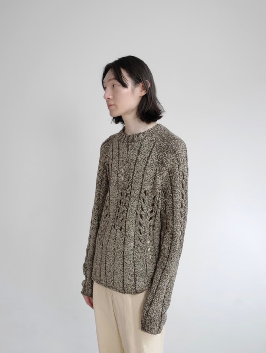 오라리 믹스 부클레 메쉬 니트 [4] 상품이미지2