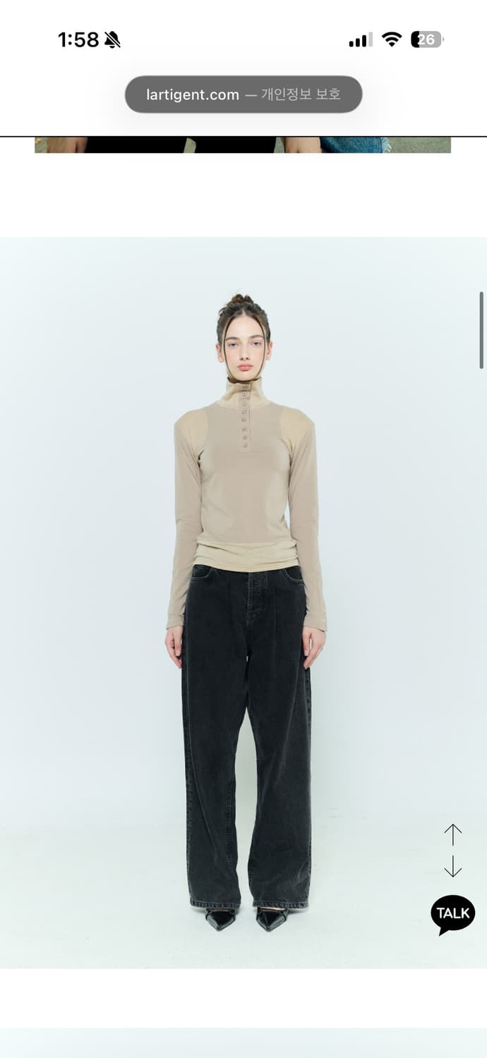 라티젠 버튼 티셔츠 베이지 상품이미지3