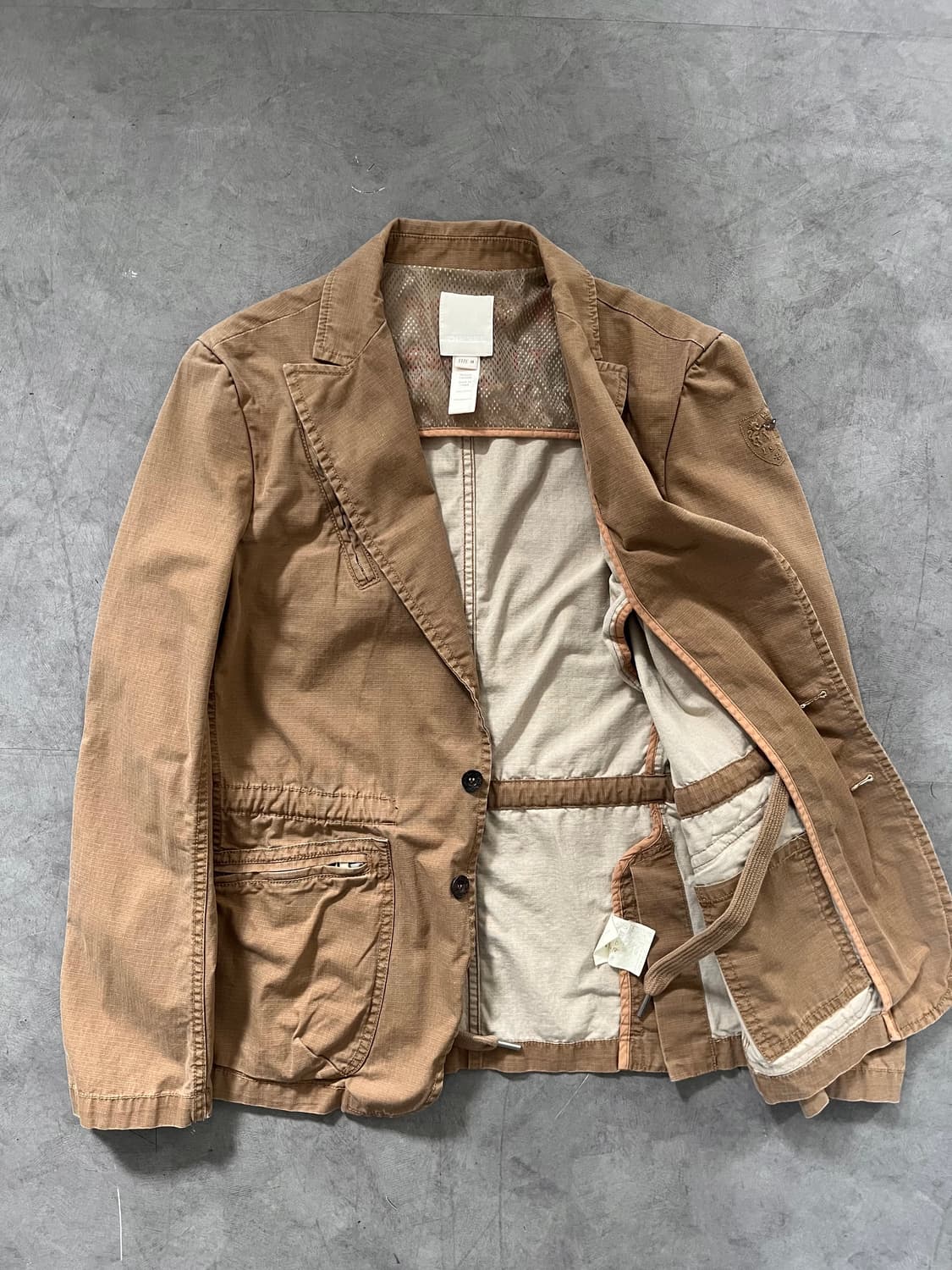 Diesel 디젤 베이지 브라운 코튼 워크 자켓 블레이저  상품이미지2