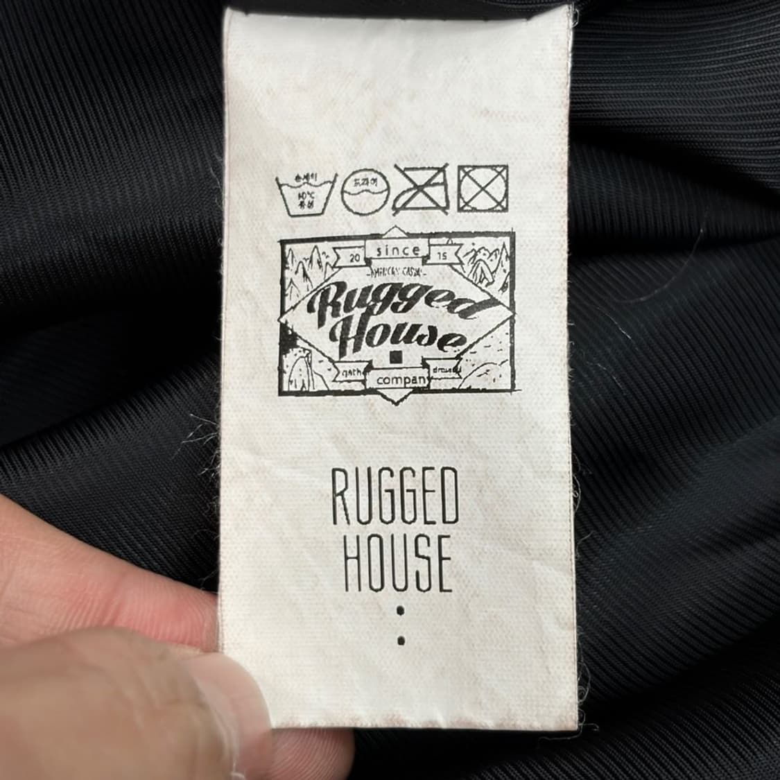 RUGGED HOUSE 워시드 비건 레더 오버핏 블루종 1 상품이미지5