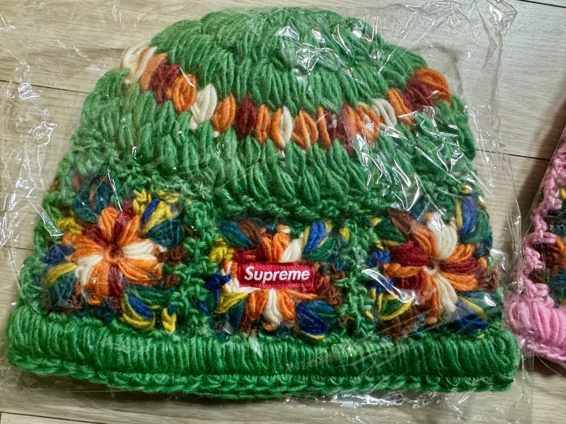 새상품) 슈프림 크로셰 비니 그린 - 25ss 상품이미지1