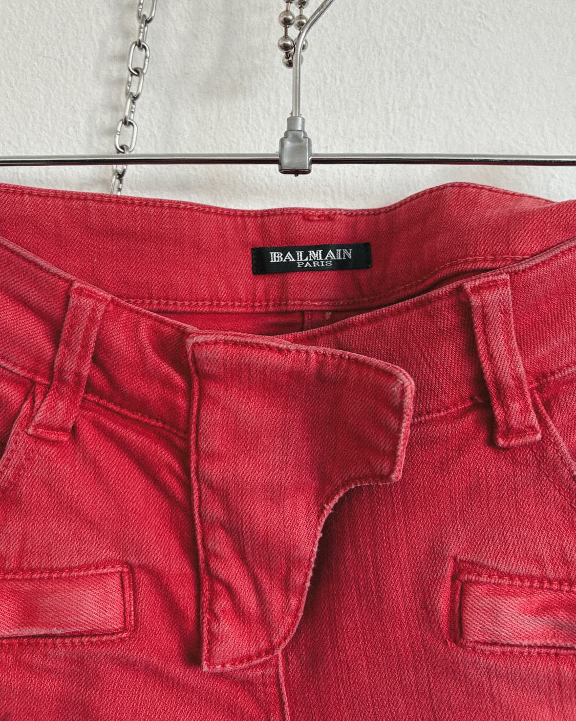 발망 데카르넹 로우라이즈 레드 바이커데님 상품이미지6