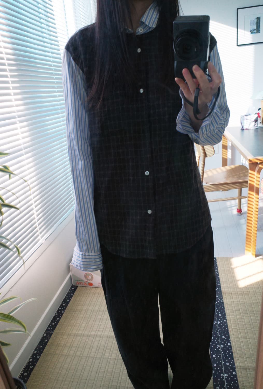 꼼데가르송 옴므 듀스 스트라이프 체크 셔츠 상품이미지1