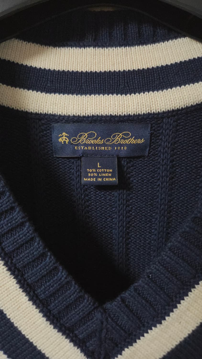 (착샷) 브룩스브라더스 테니스 브이넥 스웨터  상품이미지4