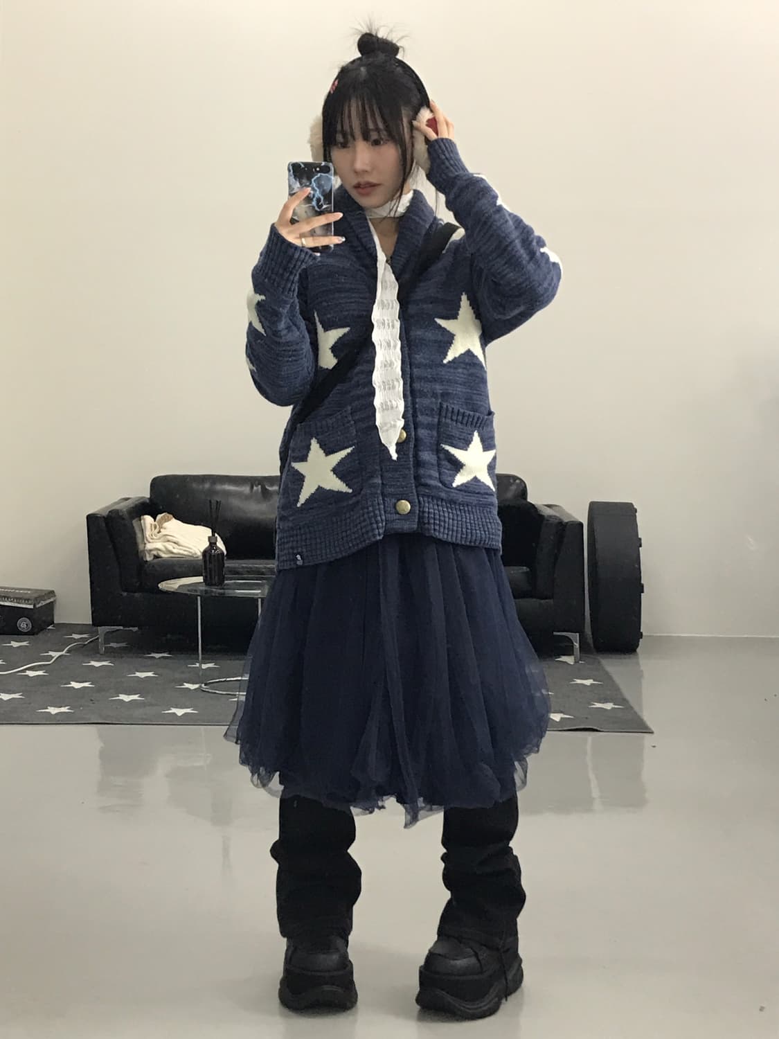 Jpn Blue Stars Cardigans 상품이미지2