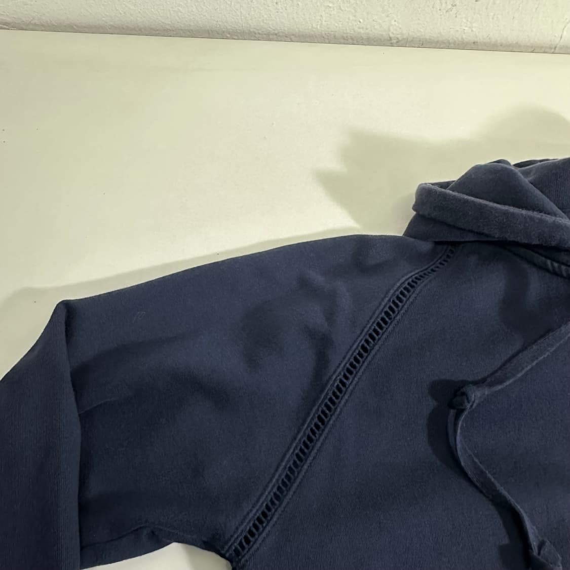 우먼M 라코스테 네이비 기본로고 면 후드집업 상품이미지5