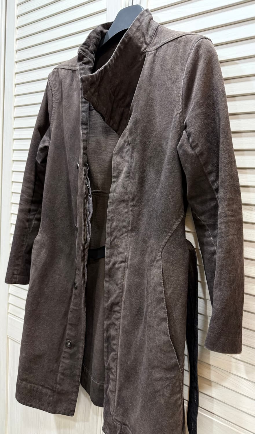 Rick Owens 아카이브 캔버스 벨티드 코트 Limo 2011 상품이미지8