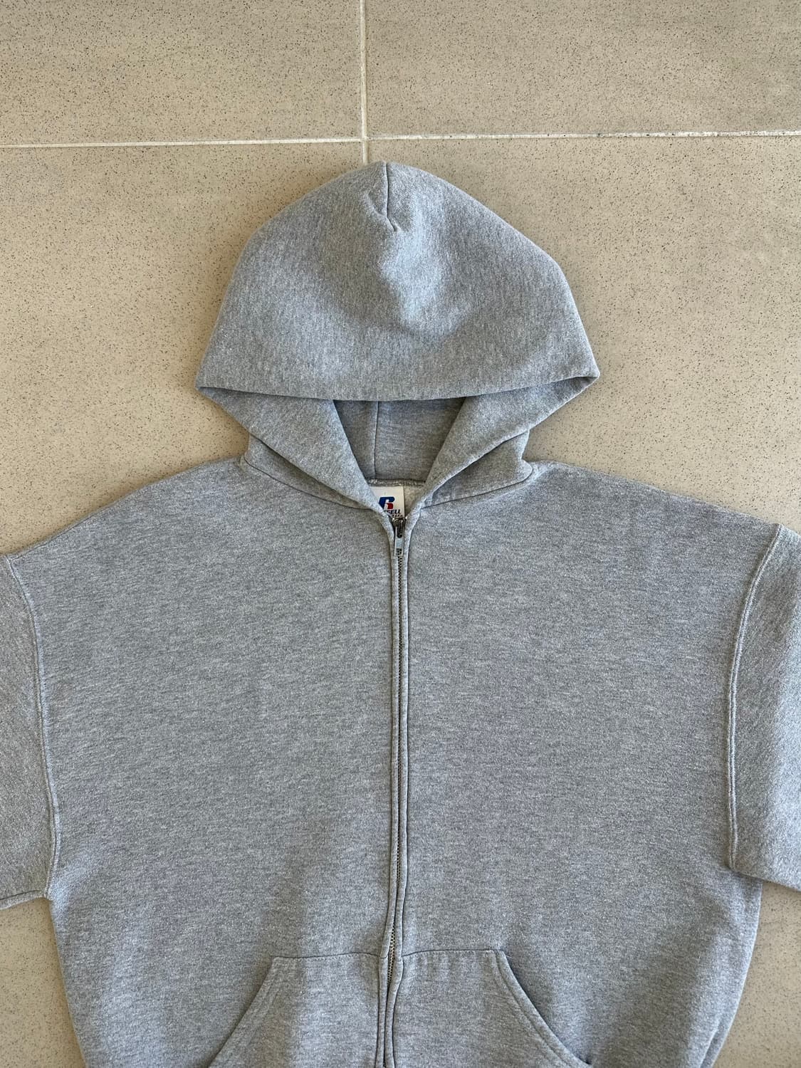00s 빈티지 러셀 후드집업 그레이 L 상품이미지4
