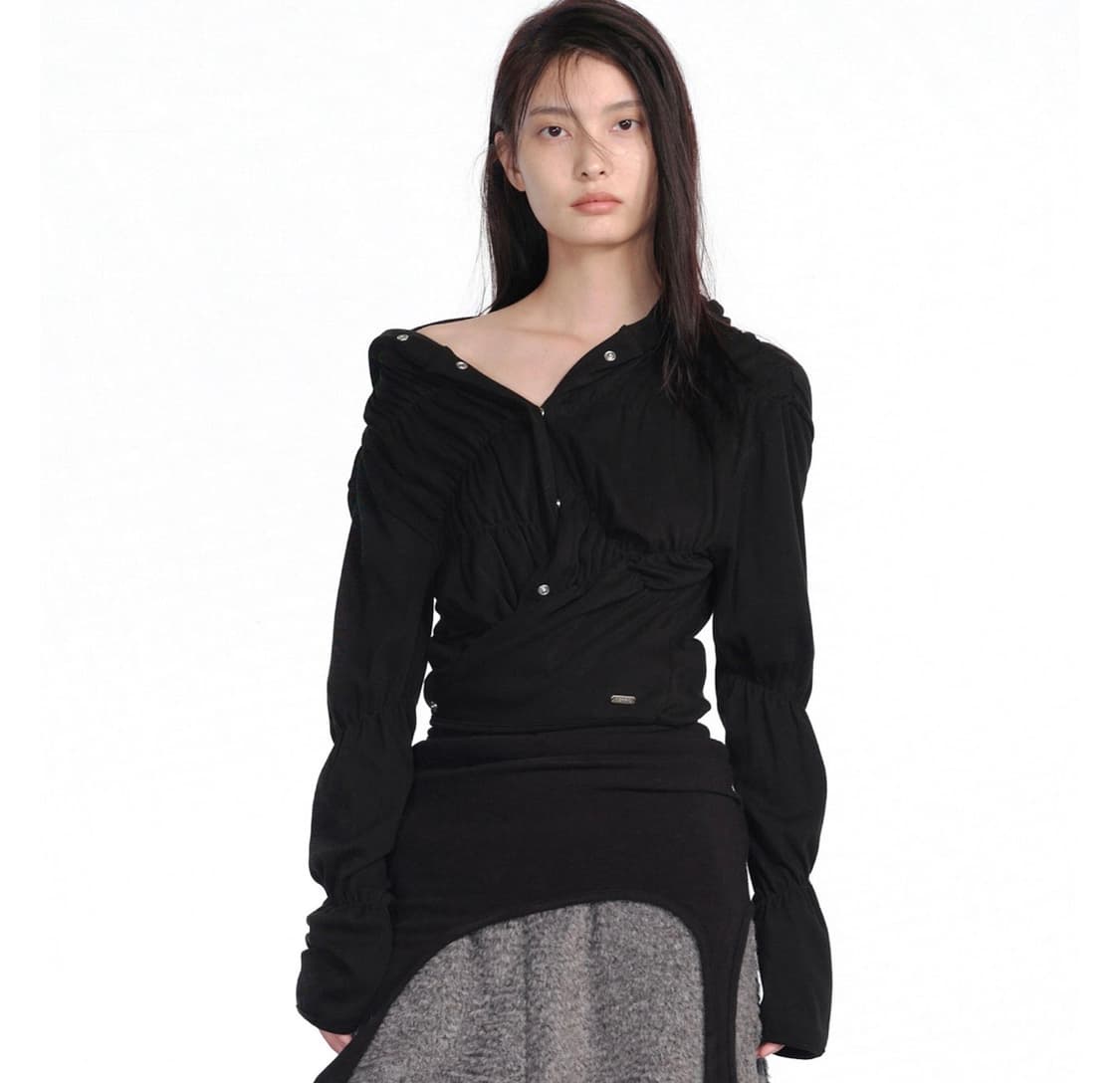 세릭 cerric 셔링 랩 후드 가디건 wrap hood 상품이미지2