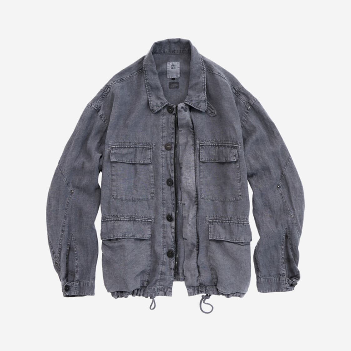 (4)폴리테루 25fw 린넨필드파카 페이디드 블루 상품이미지1