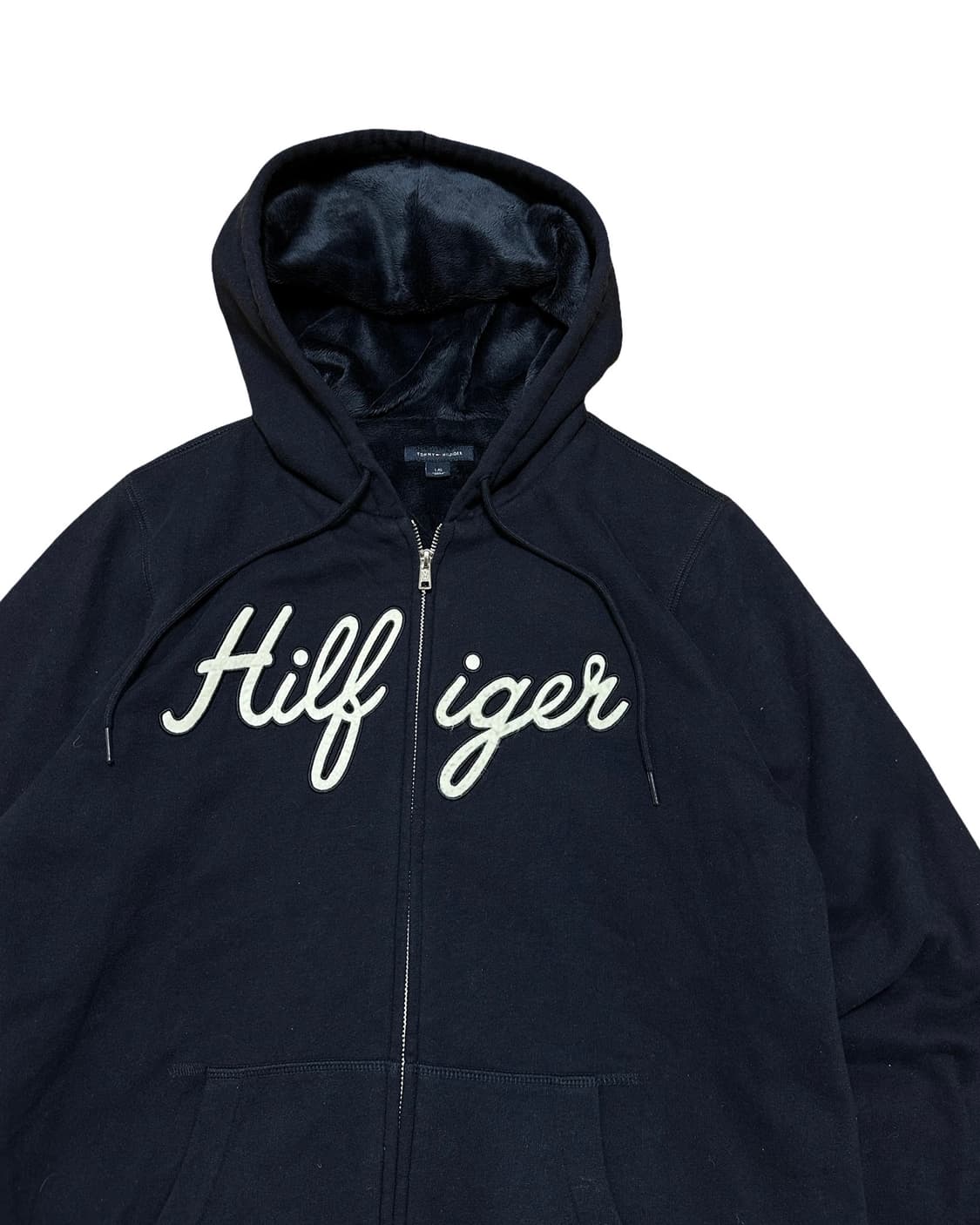 타미힐피거 안감털 네이비 후드집업 상품이미지2