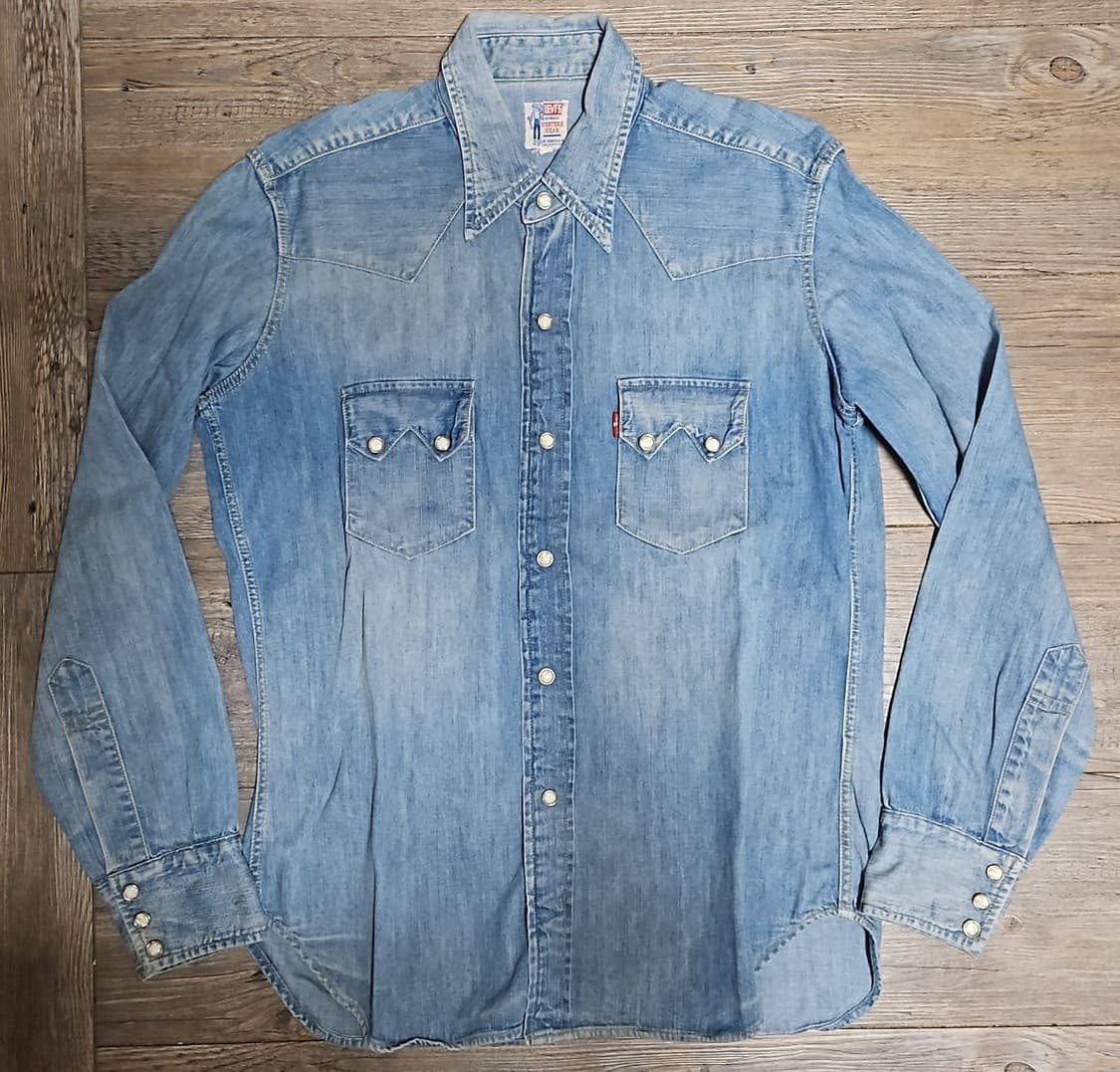 리바이스 LVC 1955 쏘우투스 데님 셔츠 S 상품이미지1