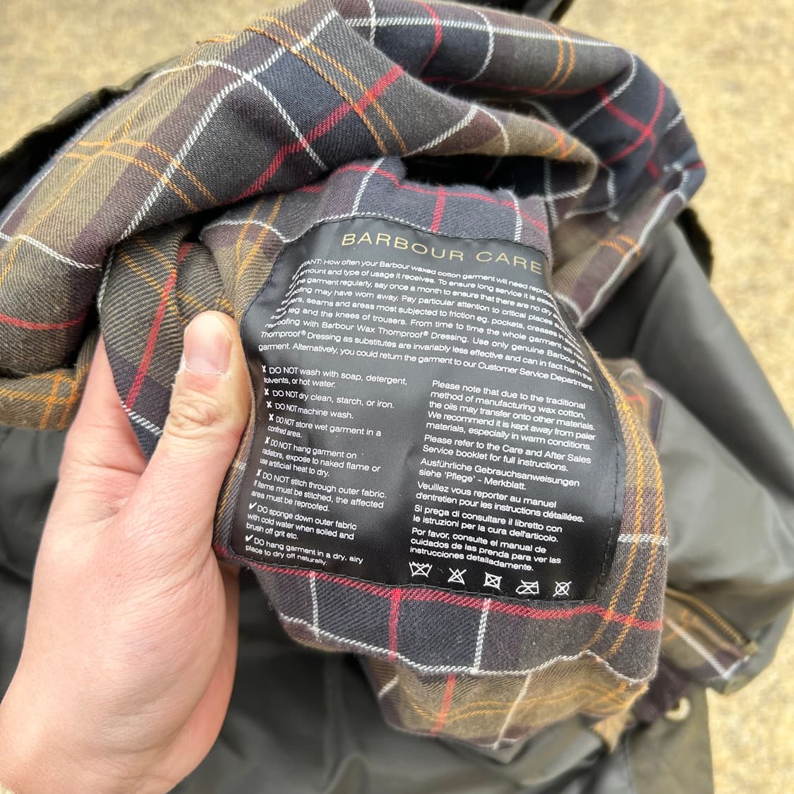 바버(barbour) 올리브 왁스 비드넬 자켓 상품이미지6