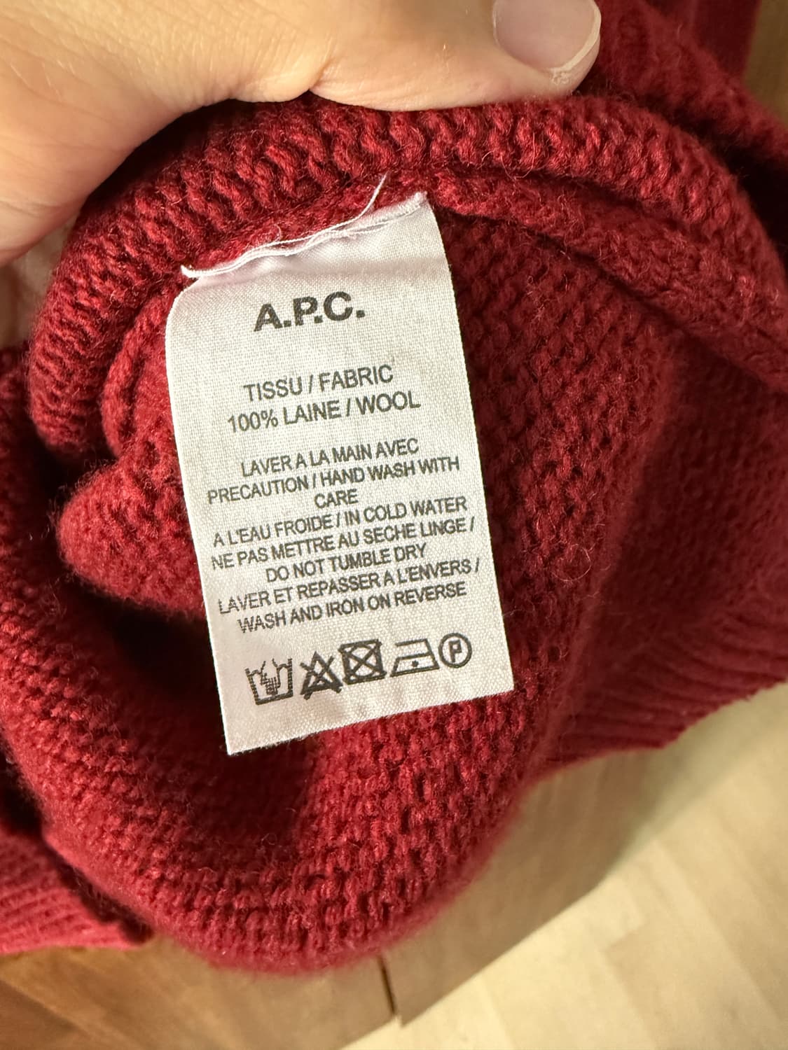 [A.P.C] 아페세 울 니트 L 상품이미지4