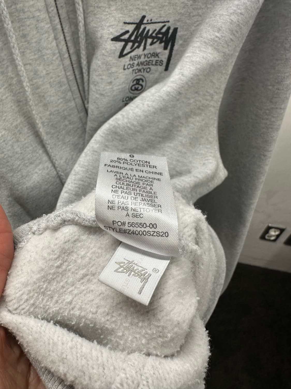 스투시 월드투어 후드집업 L  상품이미지6