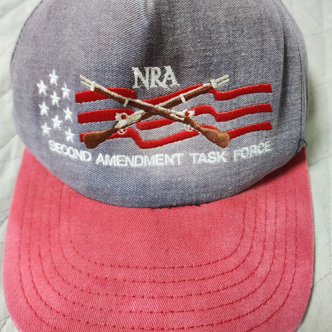[OS] 빈티지 NRA S.A.T.F 레디쉬 5패널 투톤 볼캡 상품이미지2