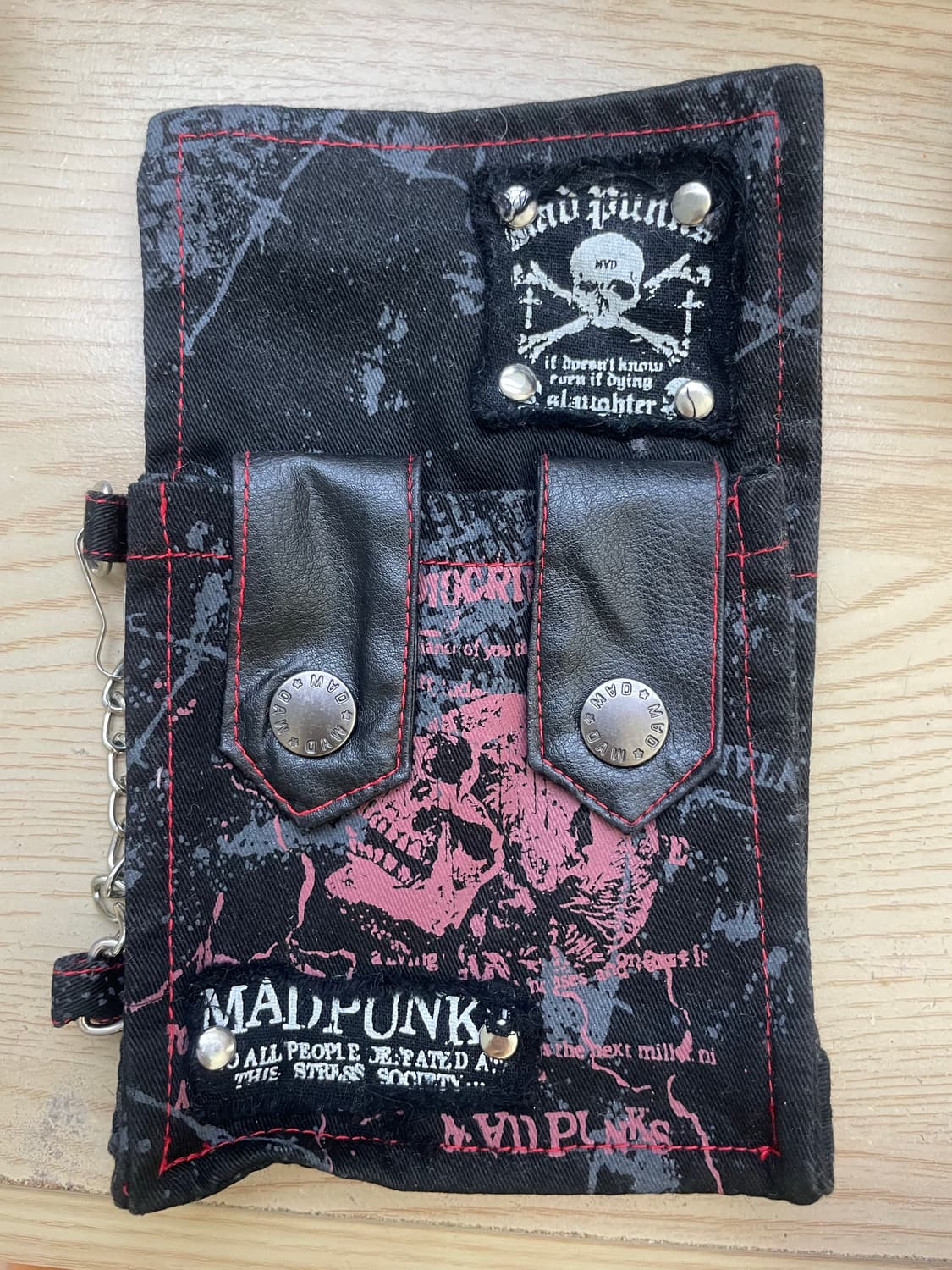 Madpunks skull belt pocket kering black 상품이미지1