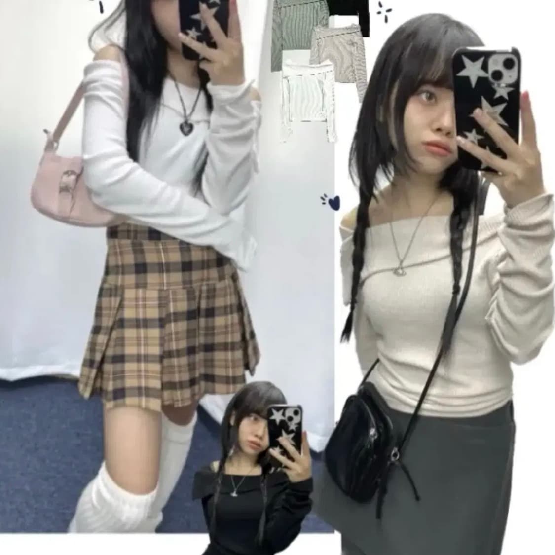 리틀핀즈 슈 오프숄더 니트 에이블리 상품이미지3