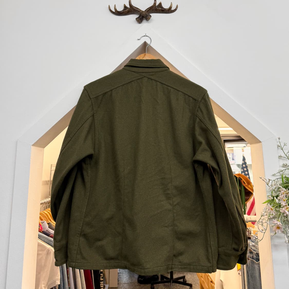 50s US army 미군 한국전쟁 OG-108 울 필드 셔츠 (M) 상품이미지5