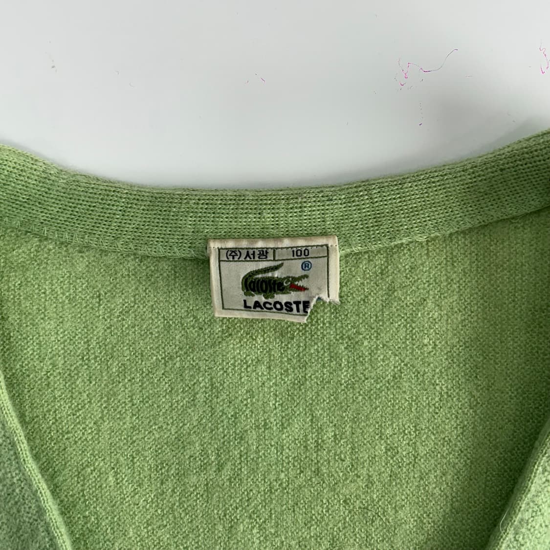 Lacoste 라코스테 라이트 그린 니트 가디건  상품이미지5