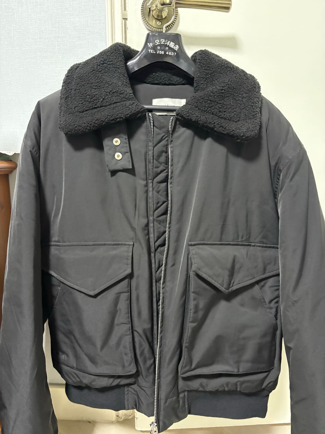 키뮤어 쉘블록2-way 보아퍼 숏패딩 블랙 M 상품이미지3