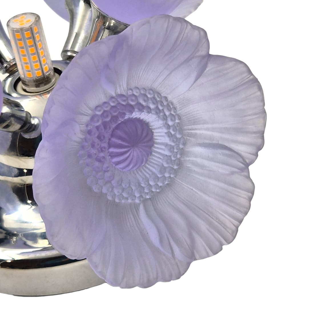 70s 호야 크리스탈 불투명 바람꽃 퍼플 조명 상품이미지6