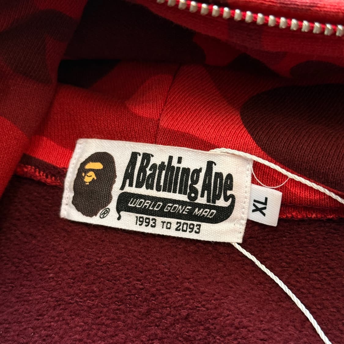 베이프 크레이지 카모 적계 릴렉스핏 후드집업  상품이미지8