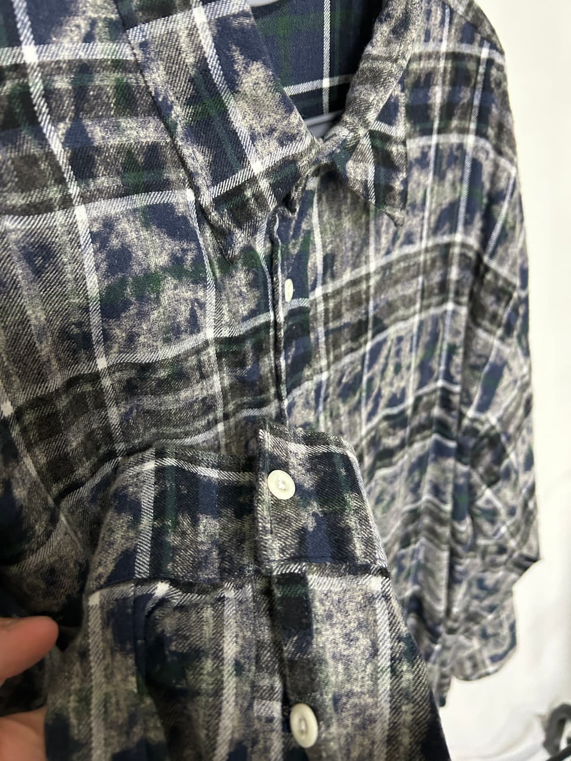 스노우 체크 나염 셔츠 상품이미지3