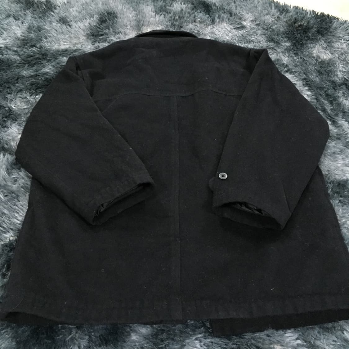 투티/0337 RARUVAN JPN 빈티지 블랙 숏 코트 울 자켓 블랙 상품이미지7
