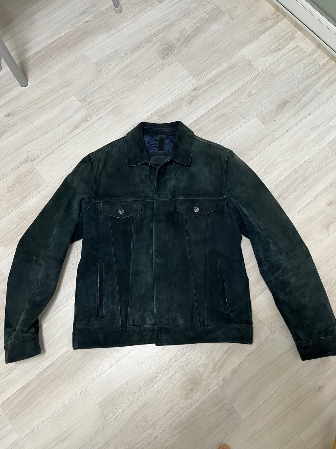 마시모두띠 스웨이드 레더 트럭커 자켓 상품이미지4