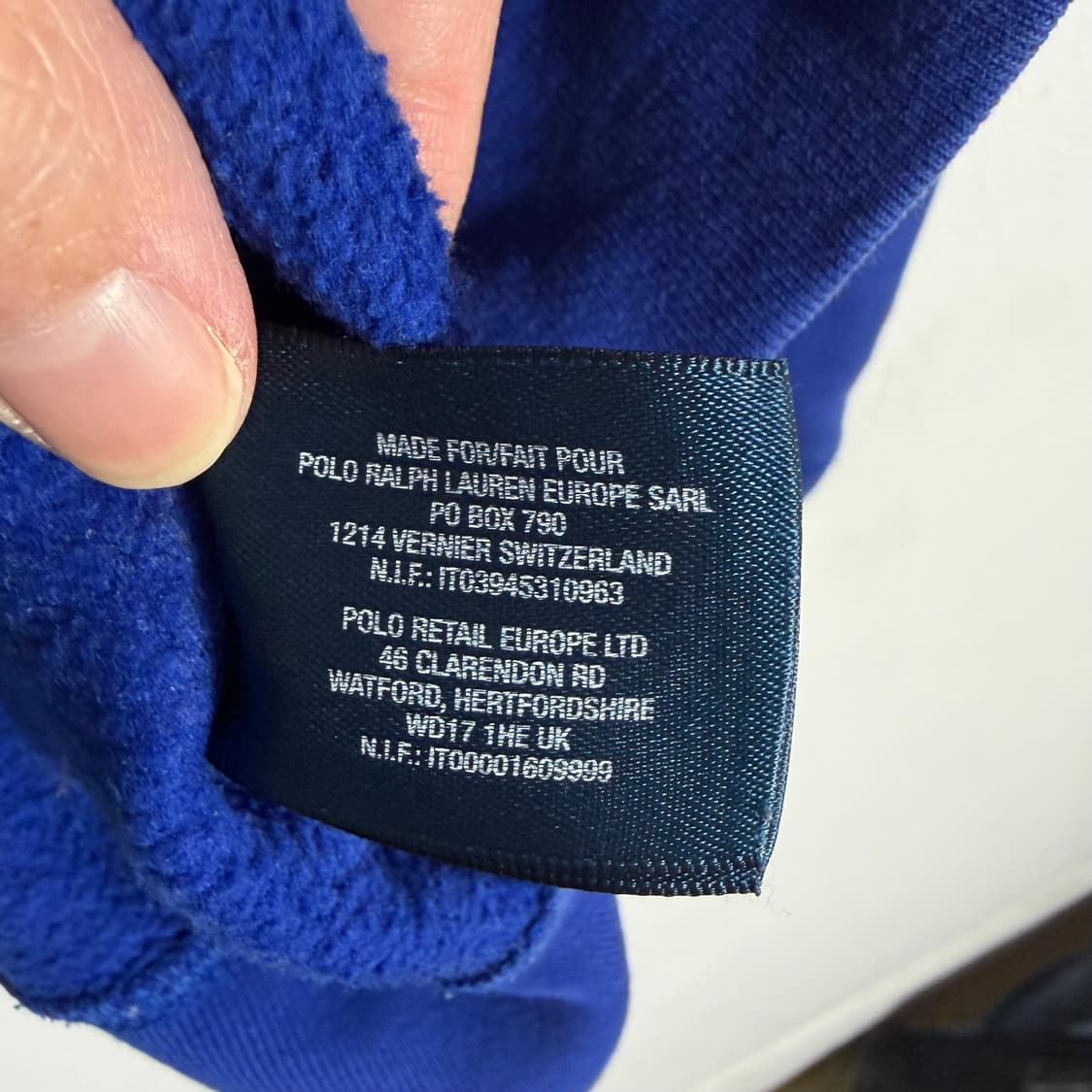 폴로 랄프로렌 블루 후드집업(L) 상품이미지4
