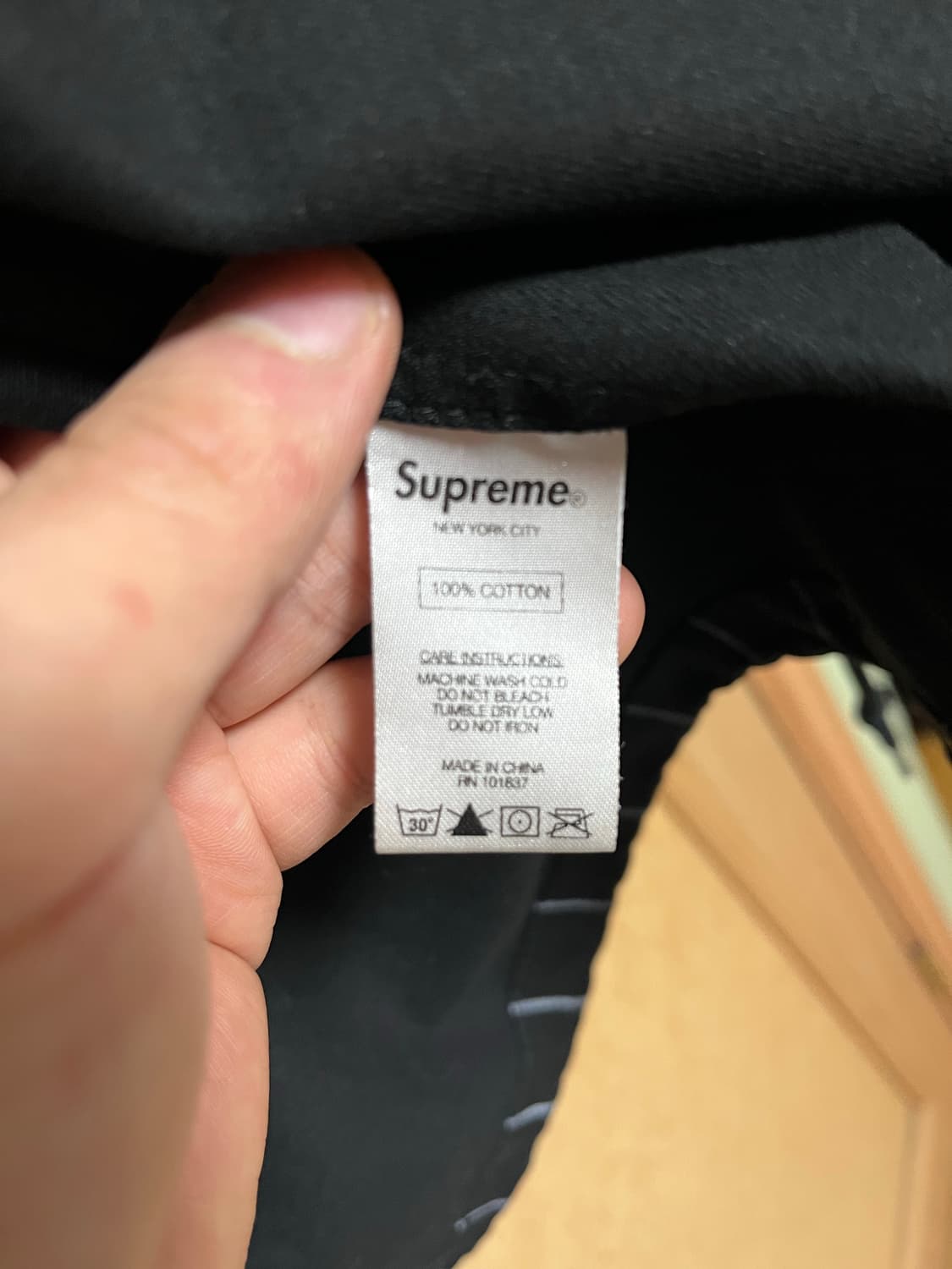 슈프림 블랙 스트라이프 후드자켓 상품이미지6