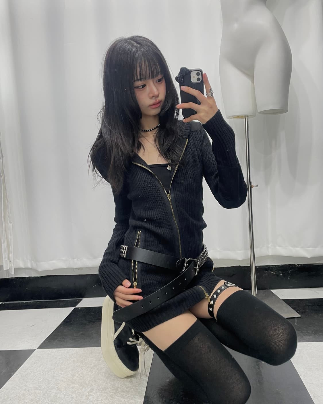 🎸블랙 니트 후디🎸 상품이미지2