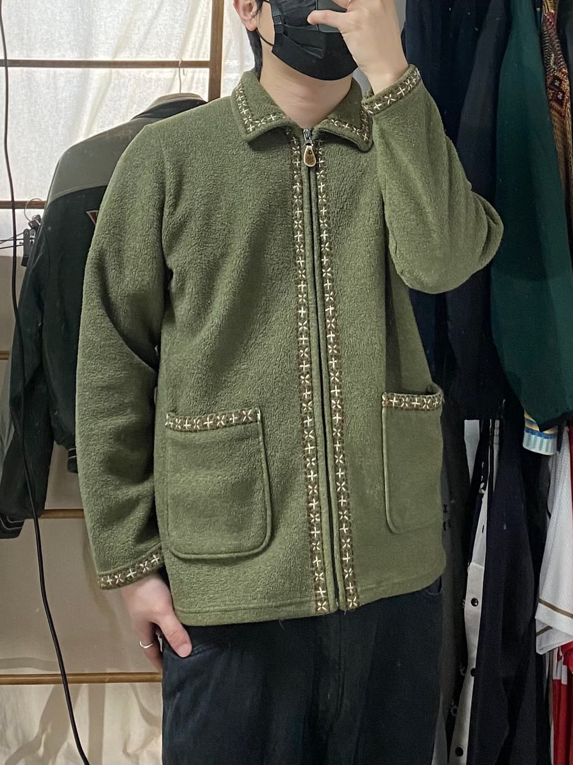 [M] JPN Vintage 일본 빈티지 에스닉 스티치 플리스 자켓 상품이미지8