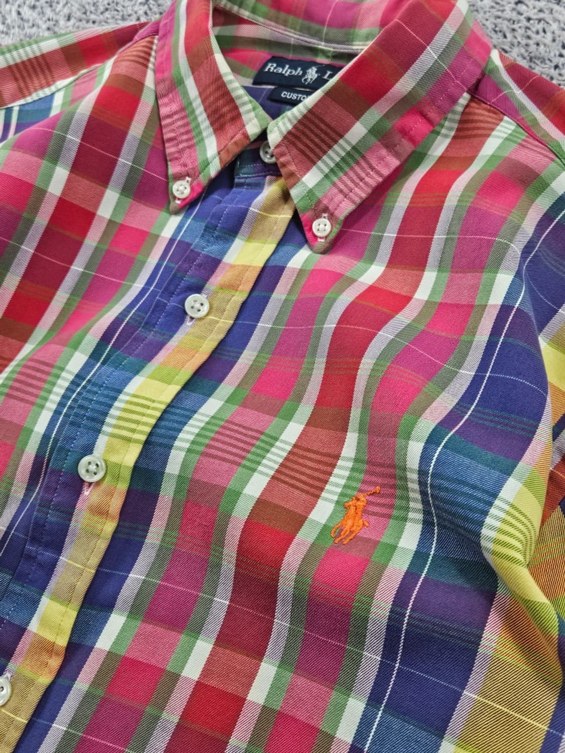 폴로랄프로렌 커스텀핏 마드라스 체크 셔츠 ( M ) / 11610 상품이미지7