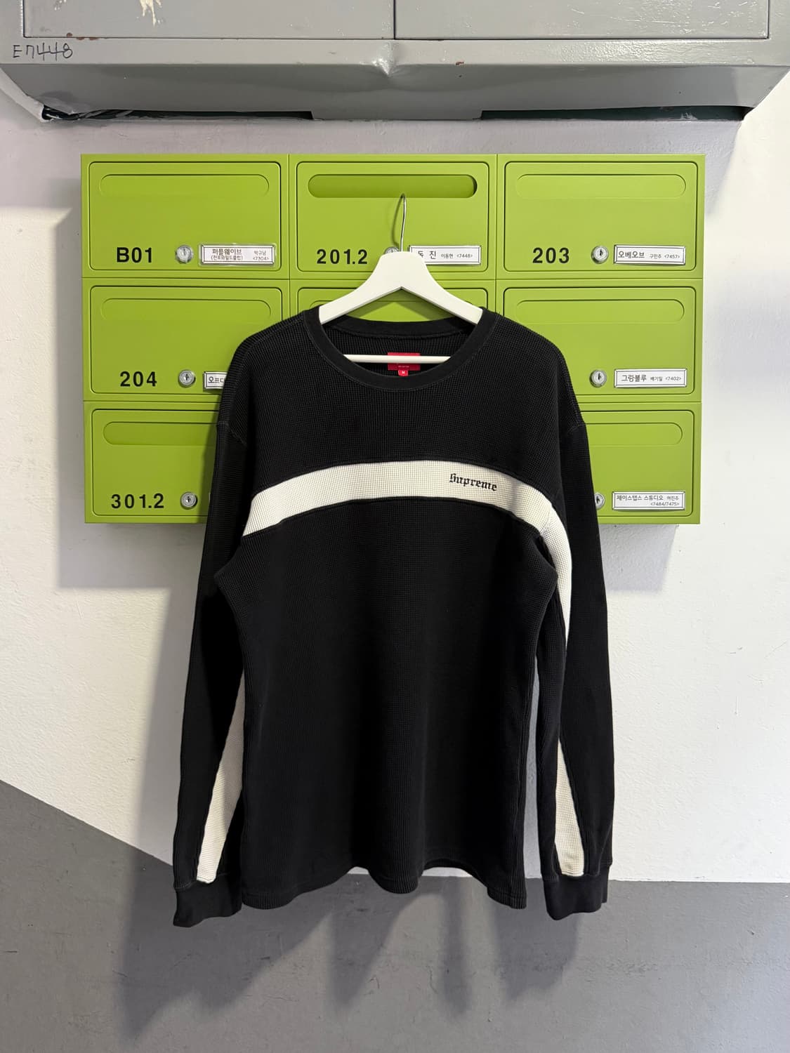 슈프림 패널 스트라이프 와플 롱슬리브 상품이미지5