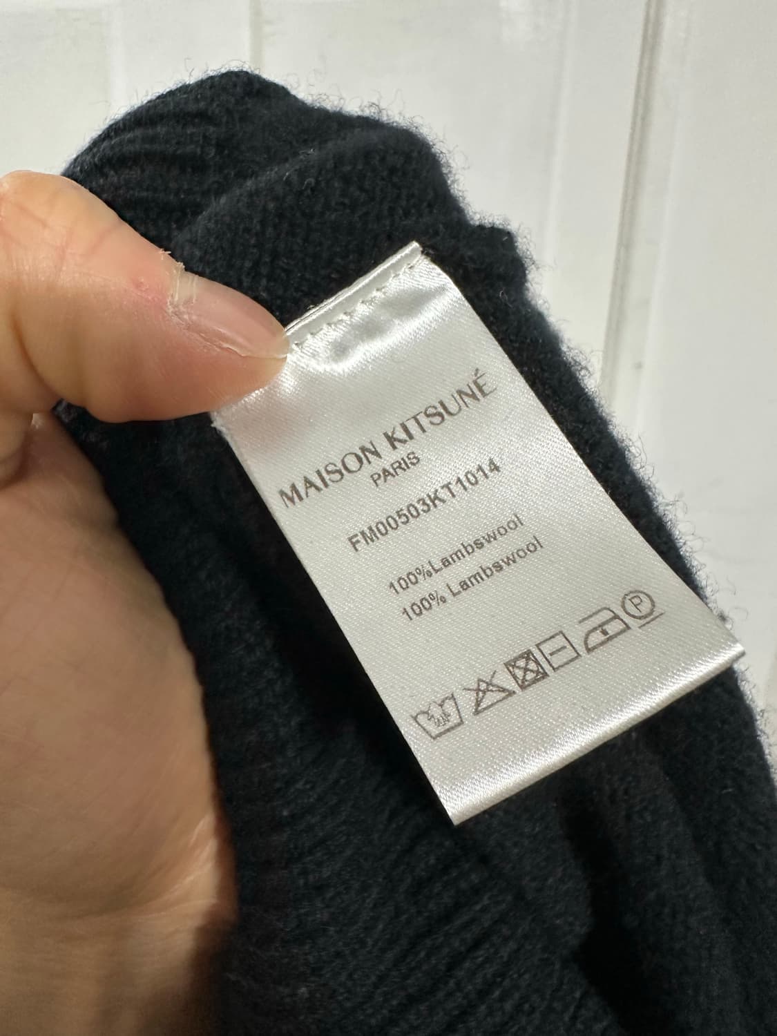 메종키츠네 폭스 자수패치 램스울 니트 상품이미지4