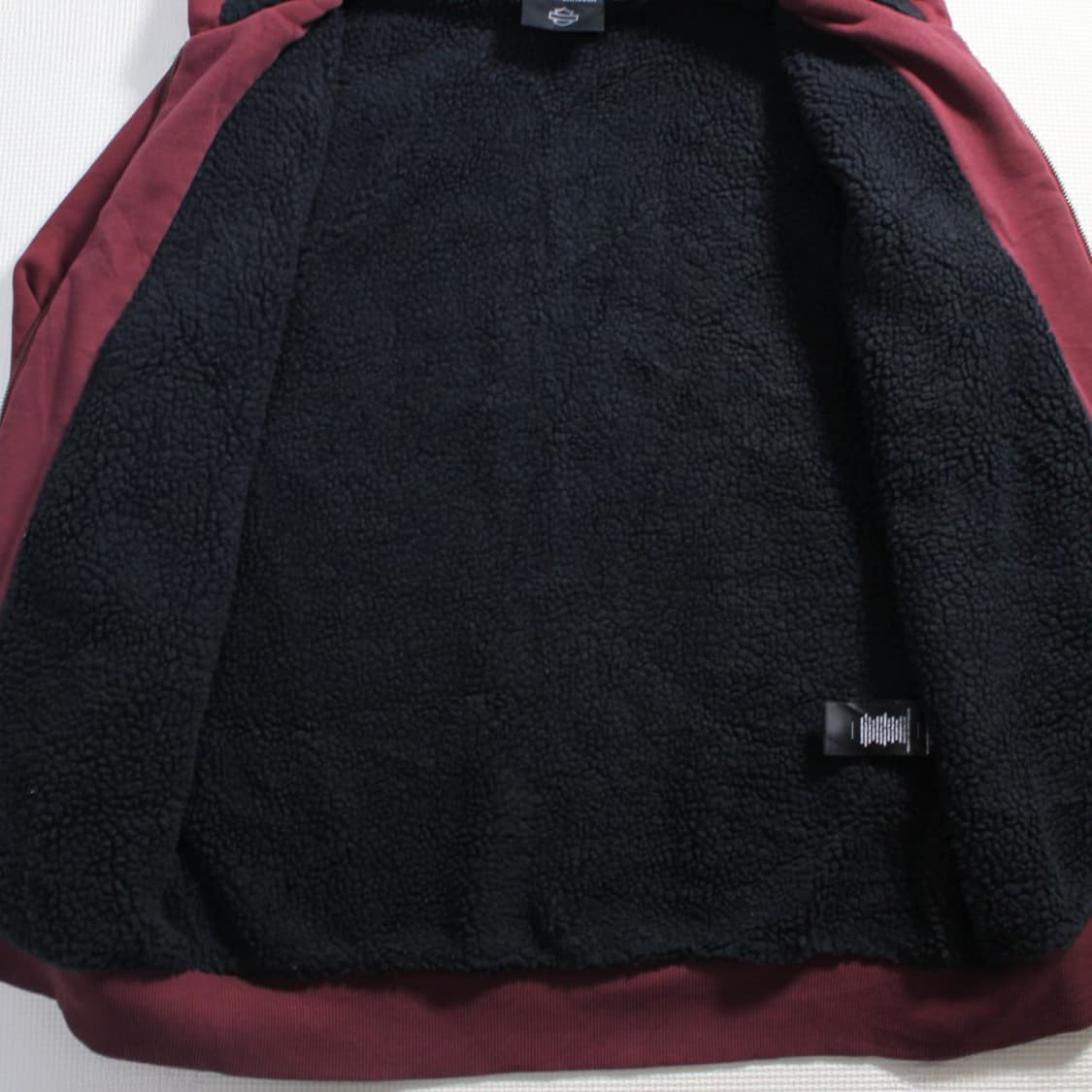 Harley-Davidson 할리 데이비슨 버건디 기모 후드집업 상품이미지3