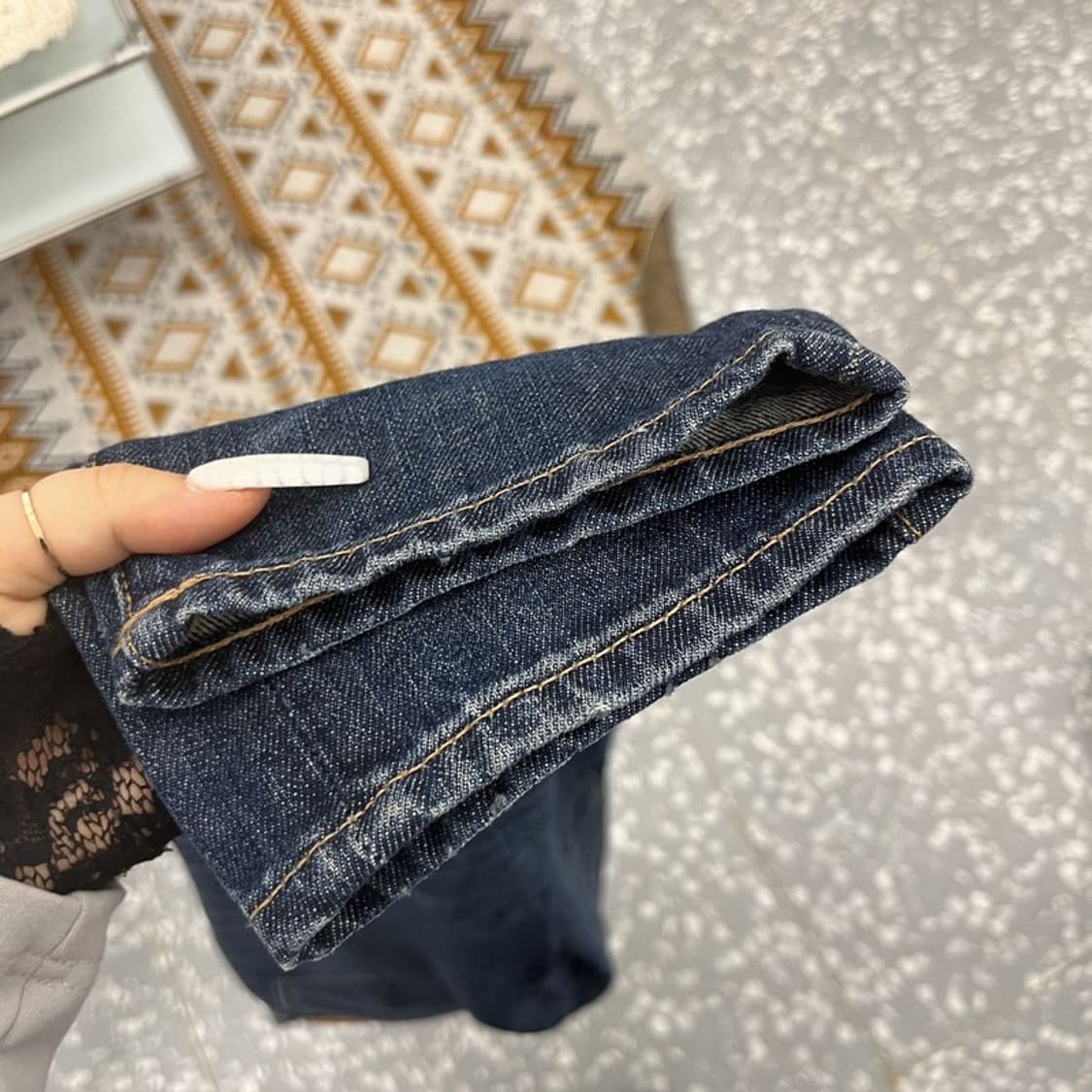 폴로 랄프로렌 스트릿 키치 커스텀 페인팅 데님팬츠 33인치 C10969 상품이미지8