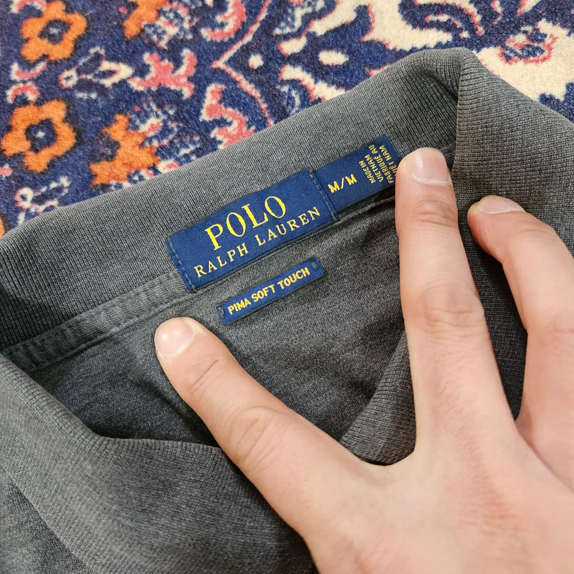 폴로랄프로렌 피마 차콜 반팔 카라티 상품이미지4