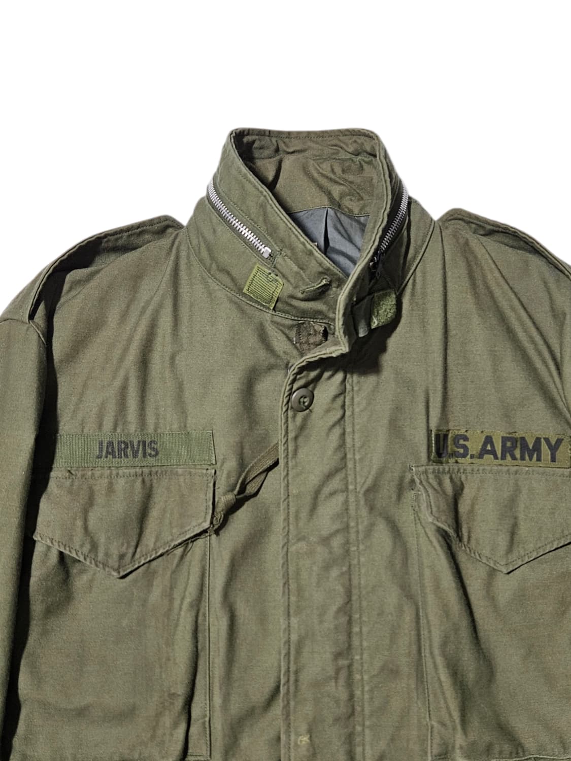 1960's 오리지널 M65 필드자켓 2세대 은지퍼 회색안감 M-L 상품이미지2