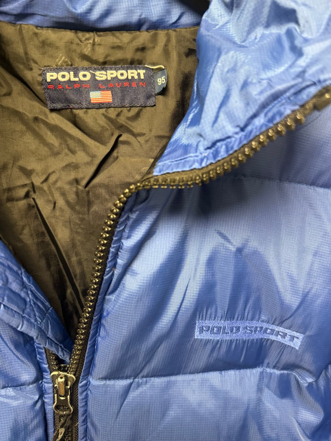 폴로 스포츠 패딩 블루 (실착있음) 상품이미지3