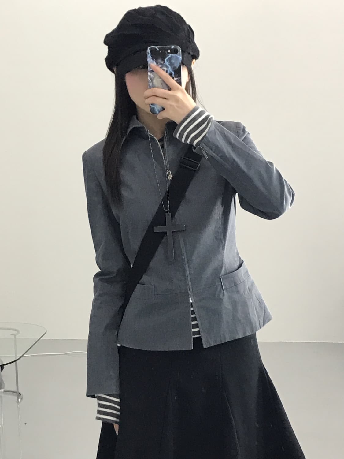 Jpn Minimal Zip-Up Femme Jacket 상품이미지2