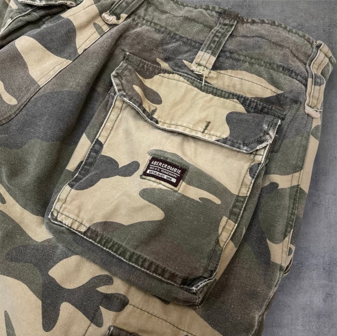 아베크롬비 Abercrombie 밀리터리 카모 하프 카고팬츠 30 상품이미지6