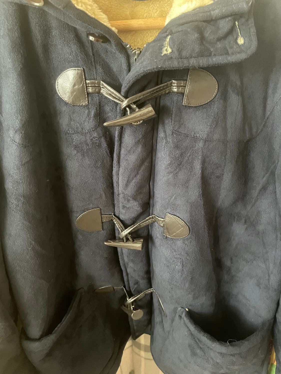 모리걸 빈티지 네이비 떡볶이 퍼 무스탕 💛💙 상품이미지3